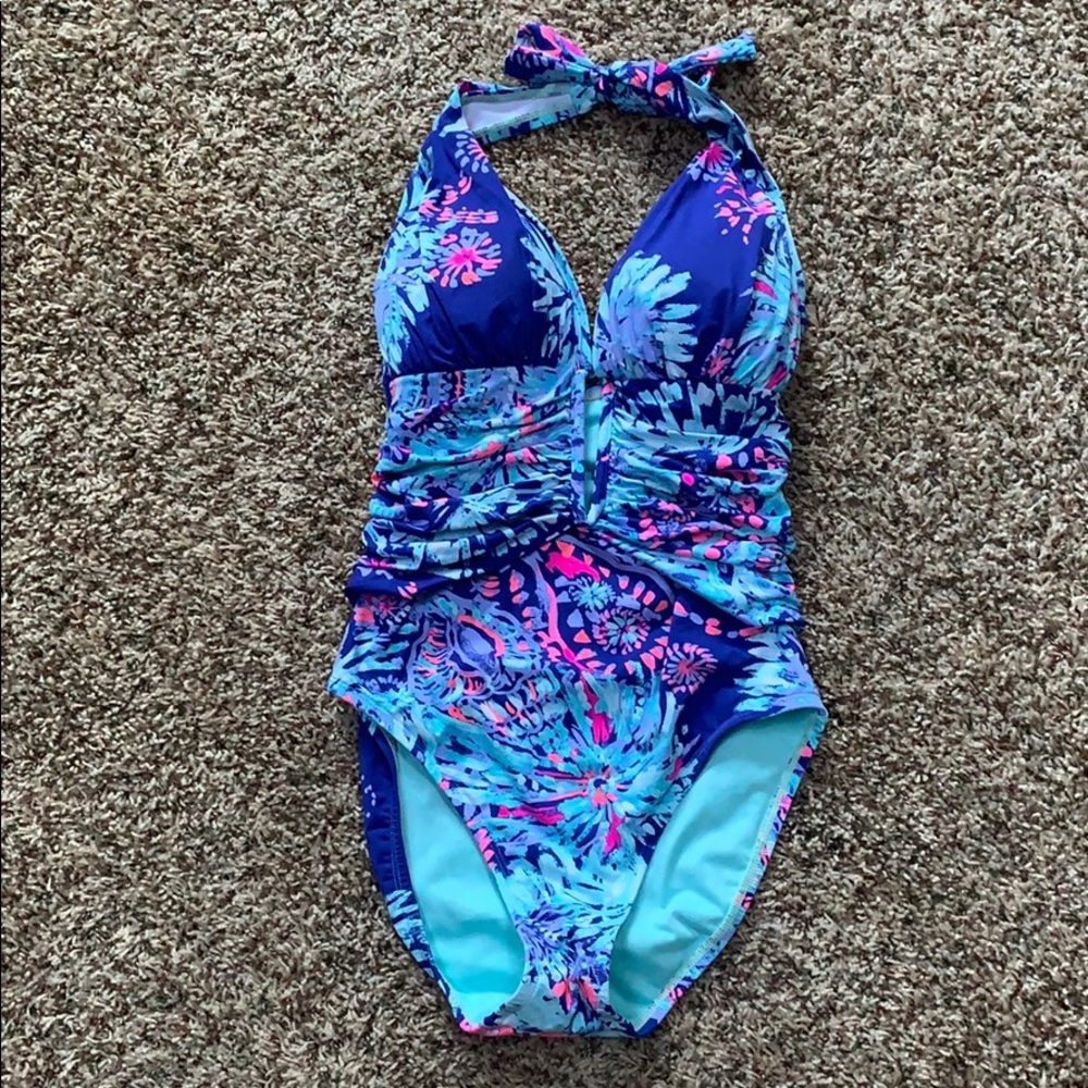 Lilly Pulitzer Lanai Halter One piece swimsuit